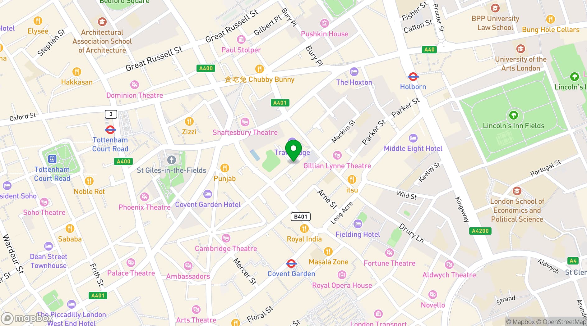 Map showing The Traitors Live Experience