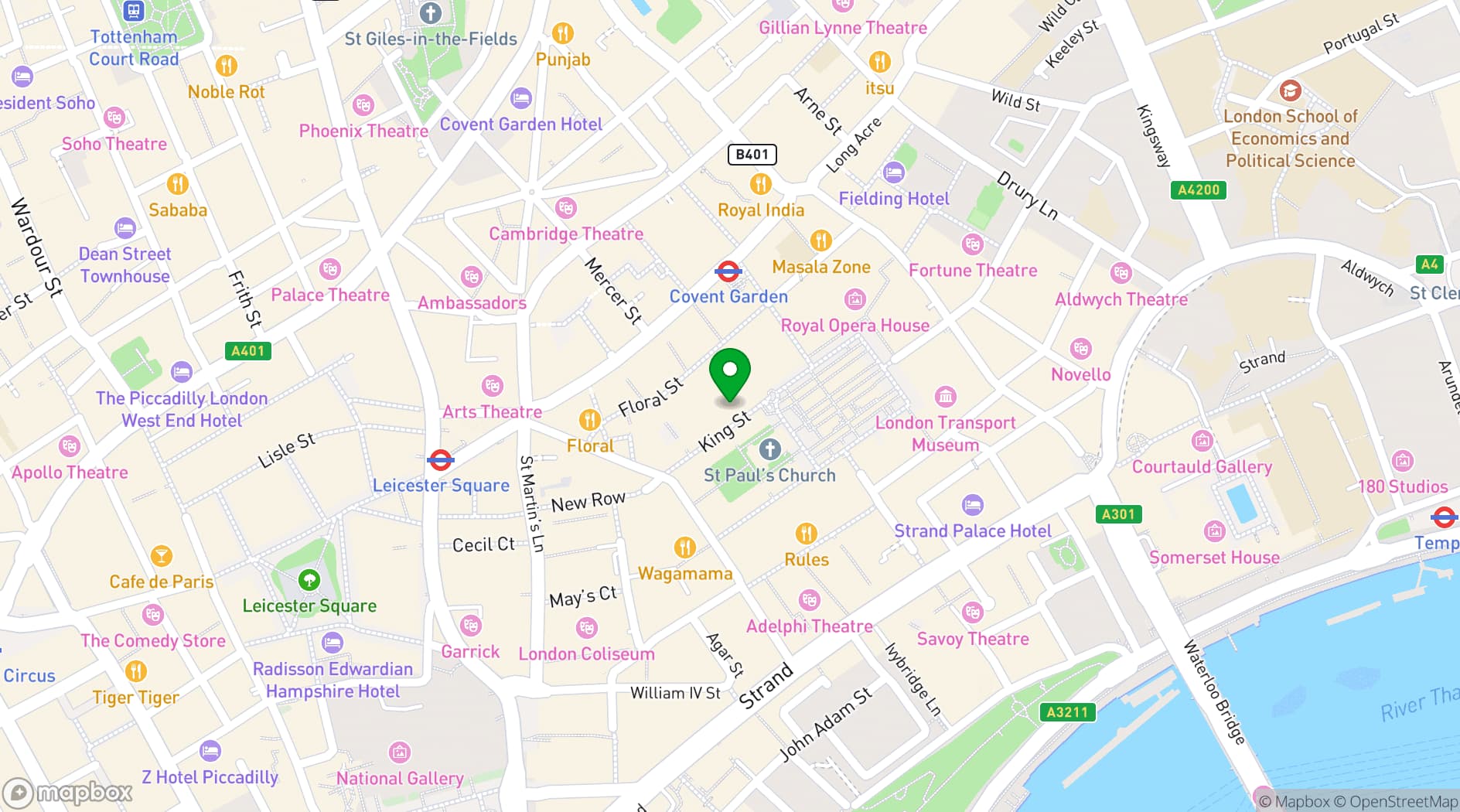Map showing Palm Court Brasserie 