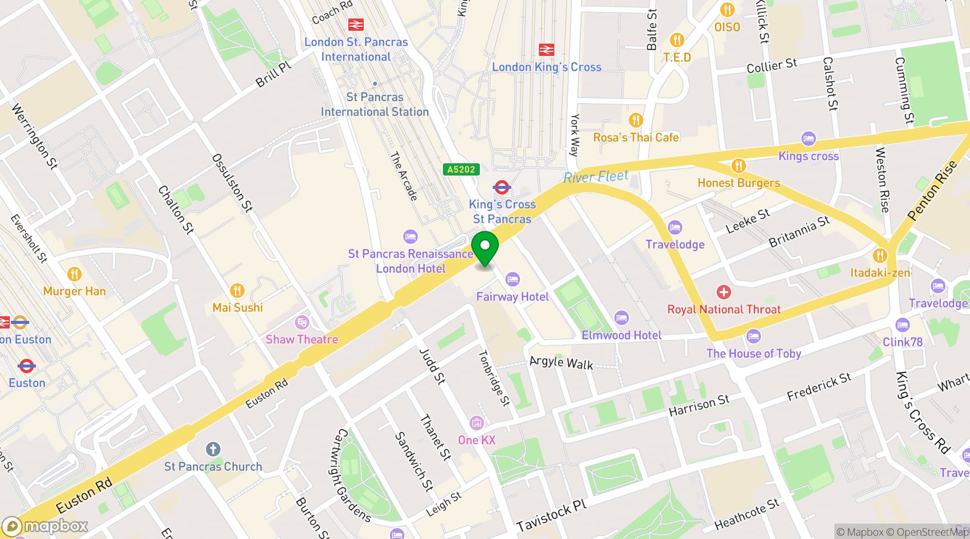 Map showing The Standard, London