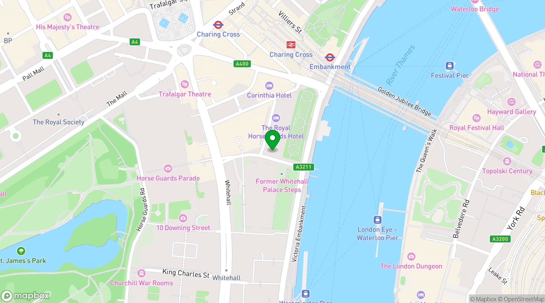Map showing Huckletree Westminster