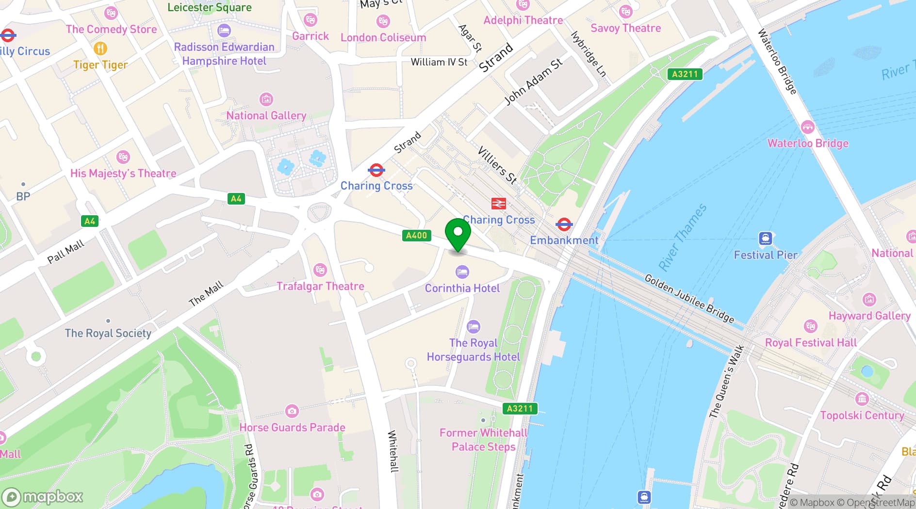 Map showing Kerridges Bar and Grill