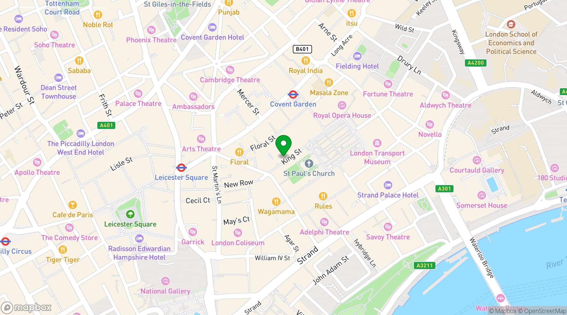 Map showing Maxwell's Bar and Grill