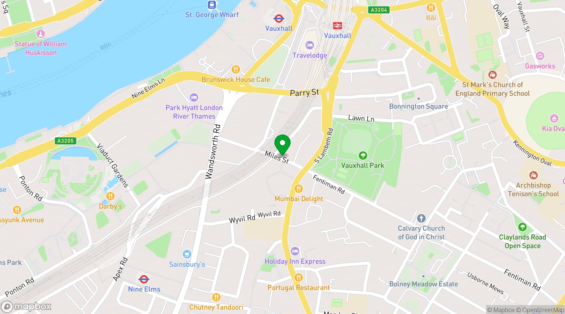 Map showing Bru Coffee & More