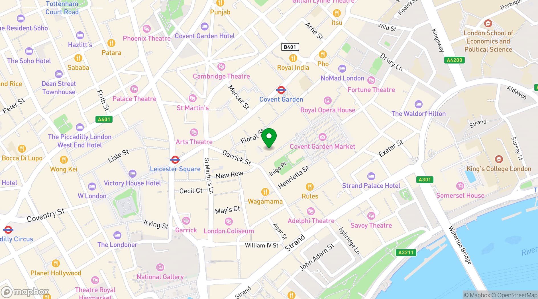Map showing Clos Maggiore