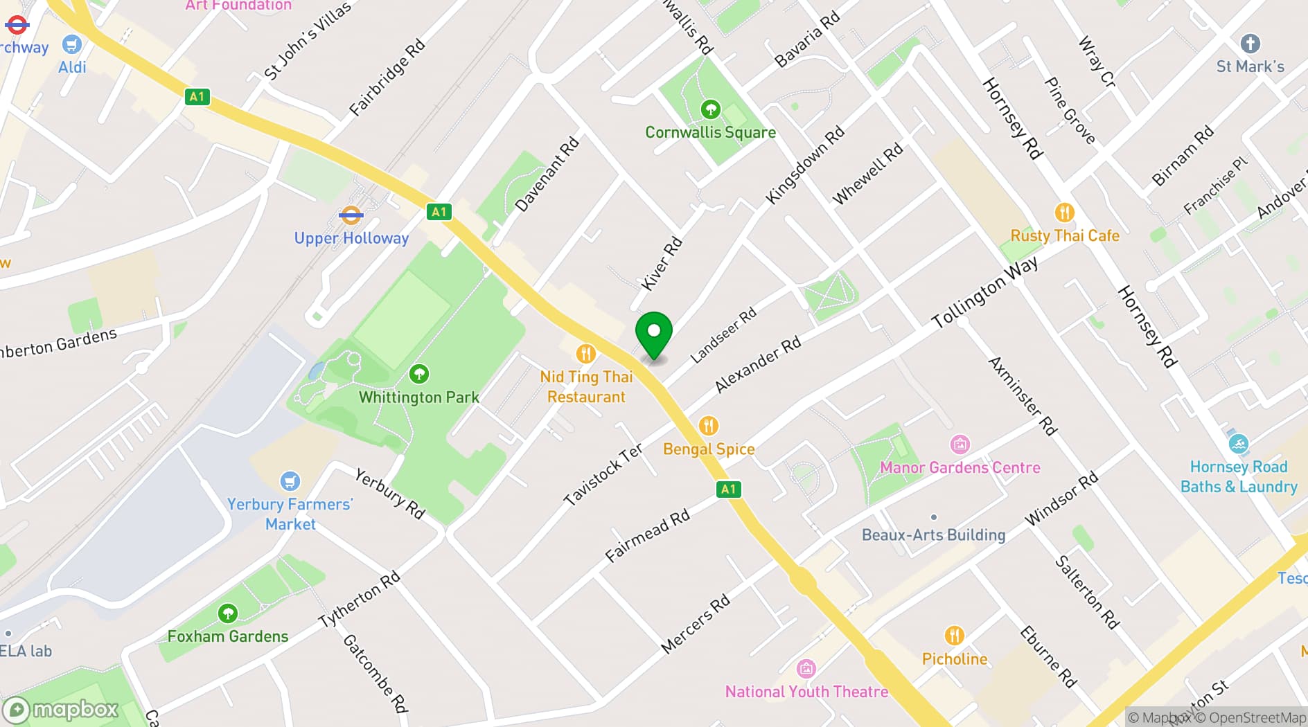 Map showing Juma Spaces