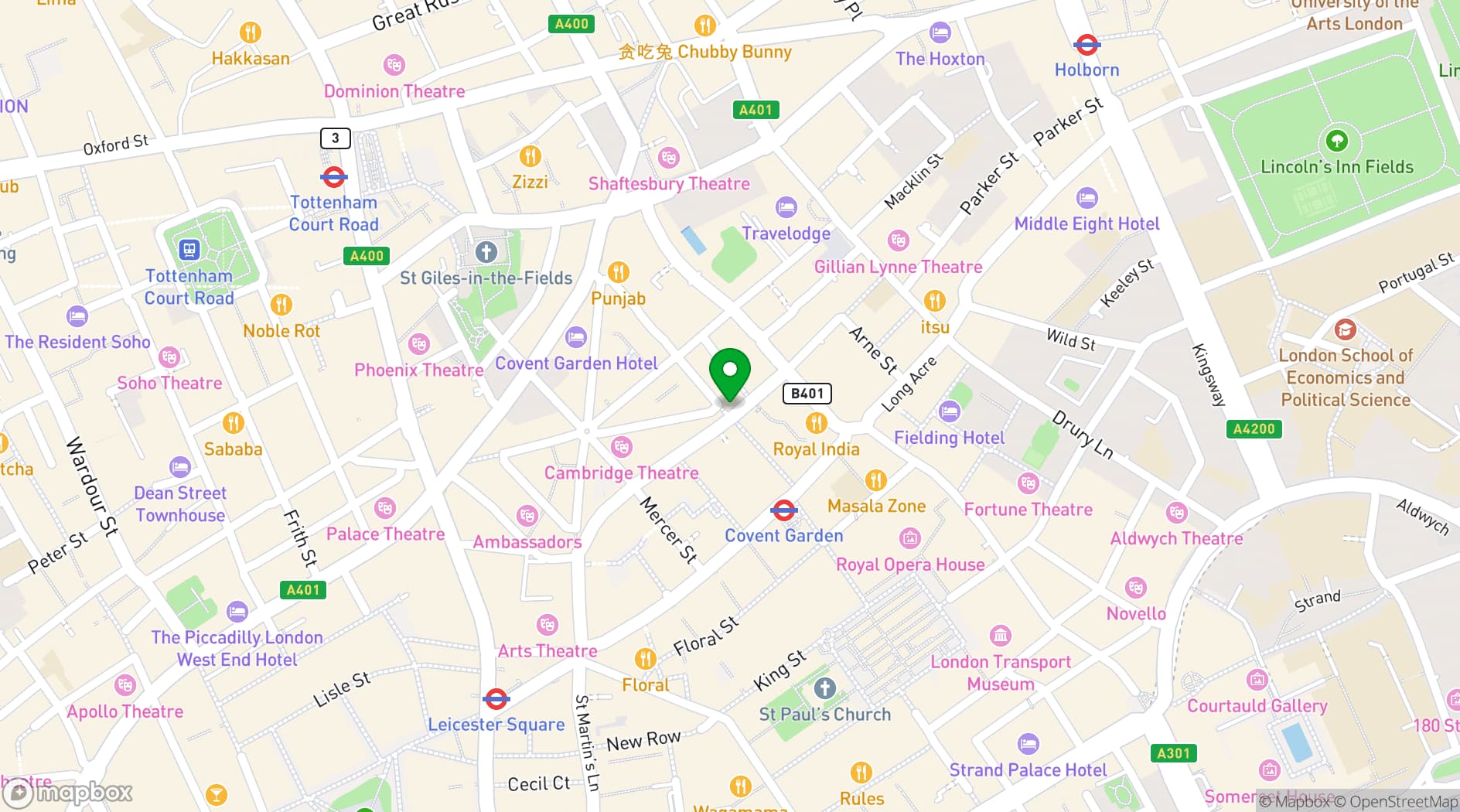 Map showing Crown & Anchor