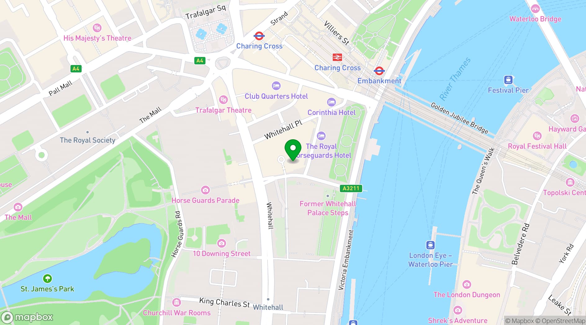 Map showing Paper Moon London