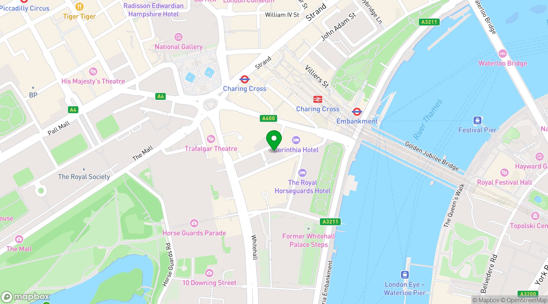 Map showing The Corinthia