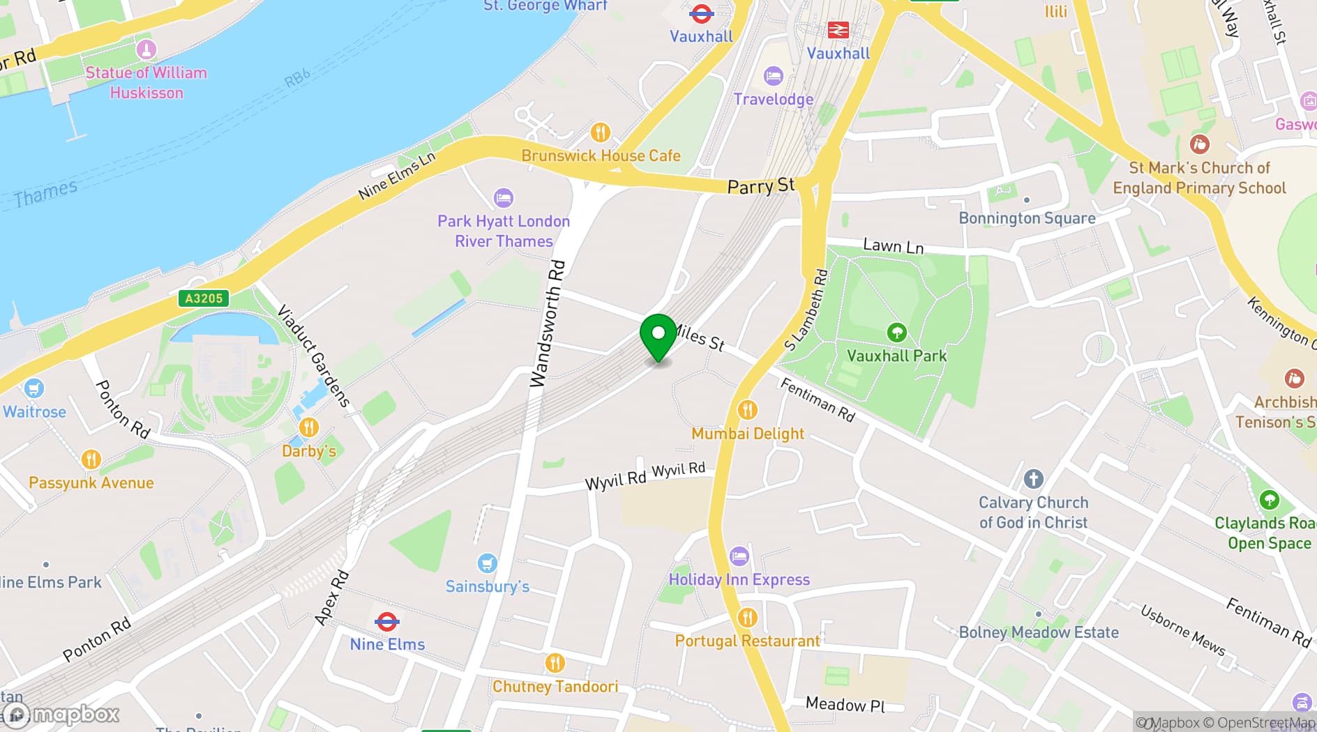 Map showing SENSAS London