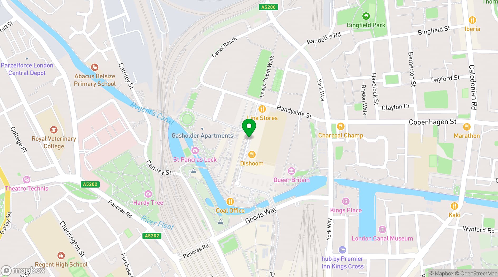 Map showing Kiosk N1C