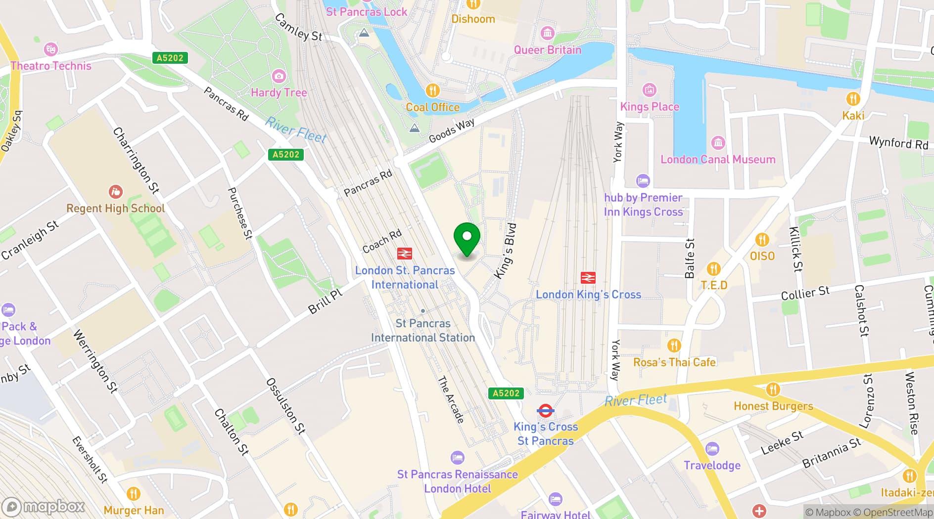 Map showing FORA-The Stanley Building