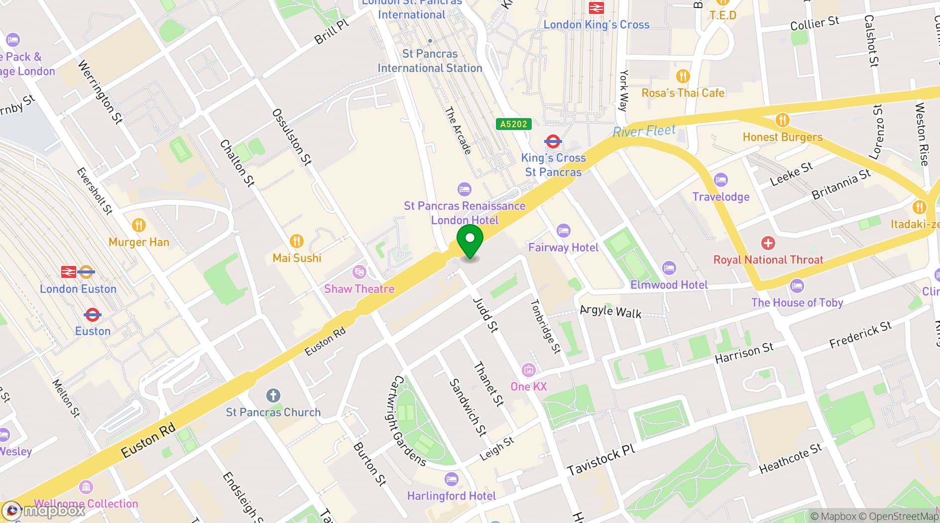 Map showing Bottaccio Kings Cross