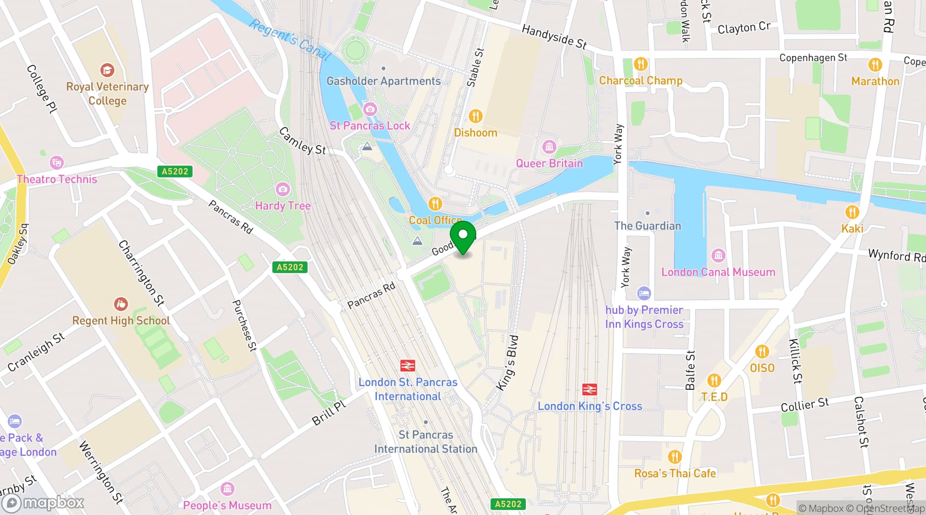 Map showing Lafayette