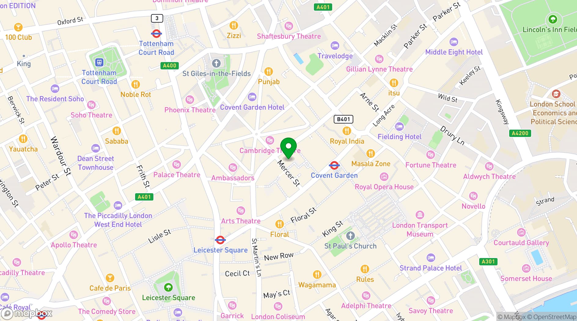 Map showing Guinness Open Gate Brewery