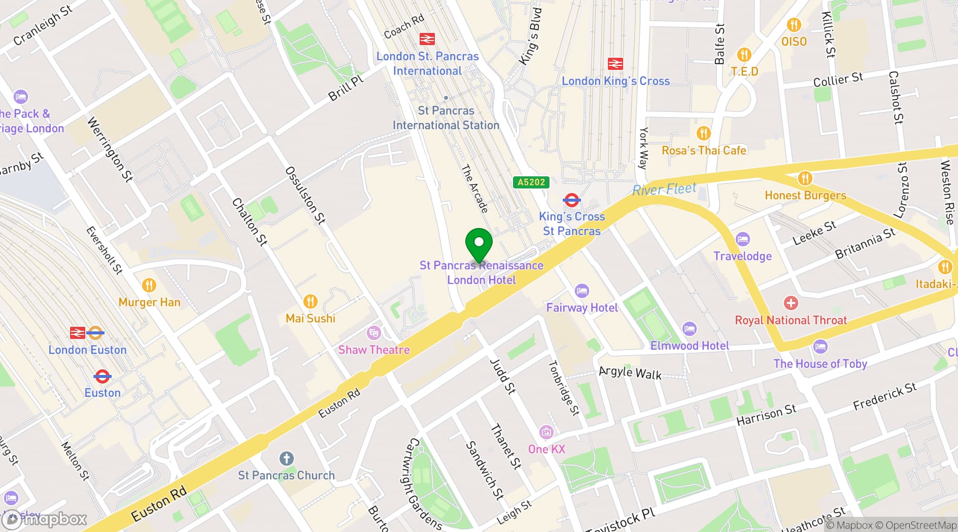 Map showing Midland Grand Dining Room