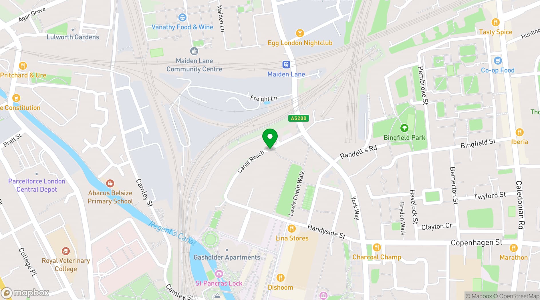 Map showing Cut and Grind
