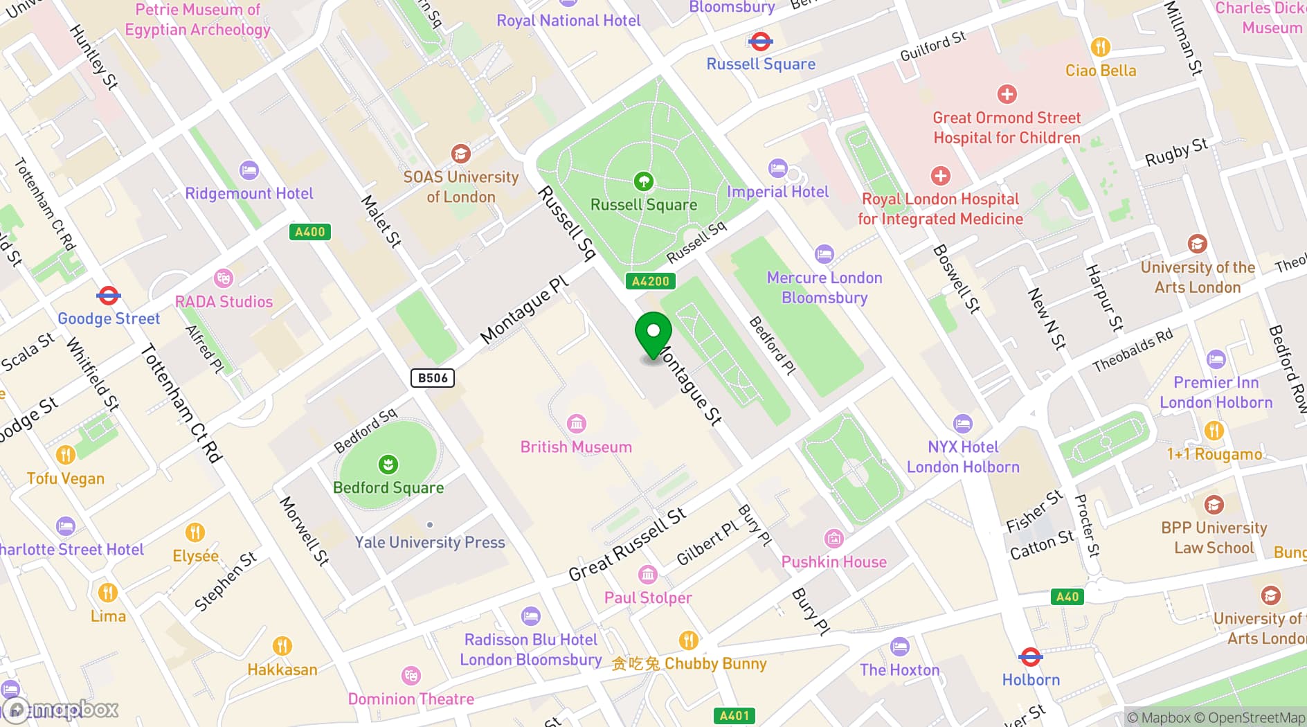 Map showing The Zetter Bloomsbury