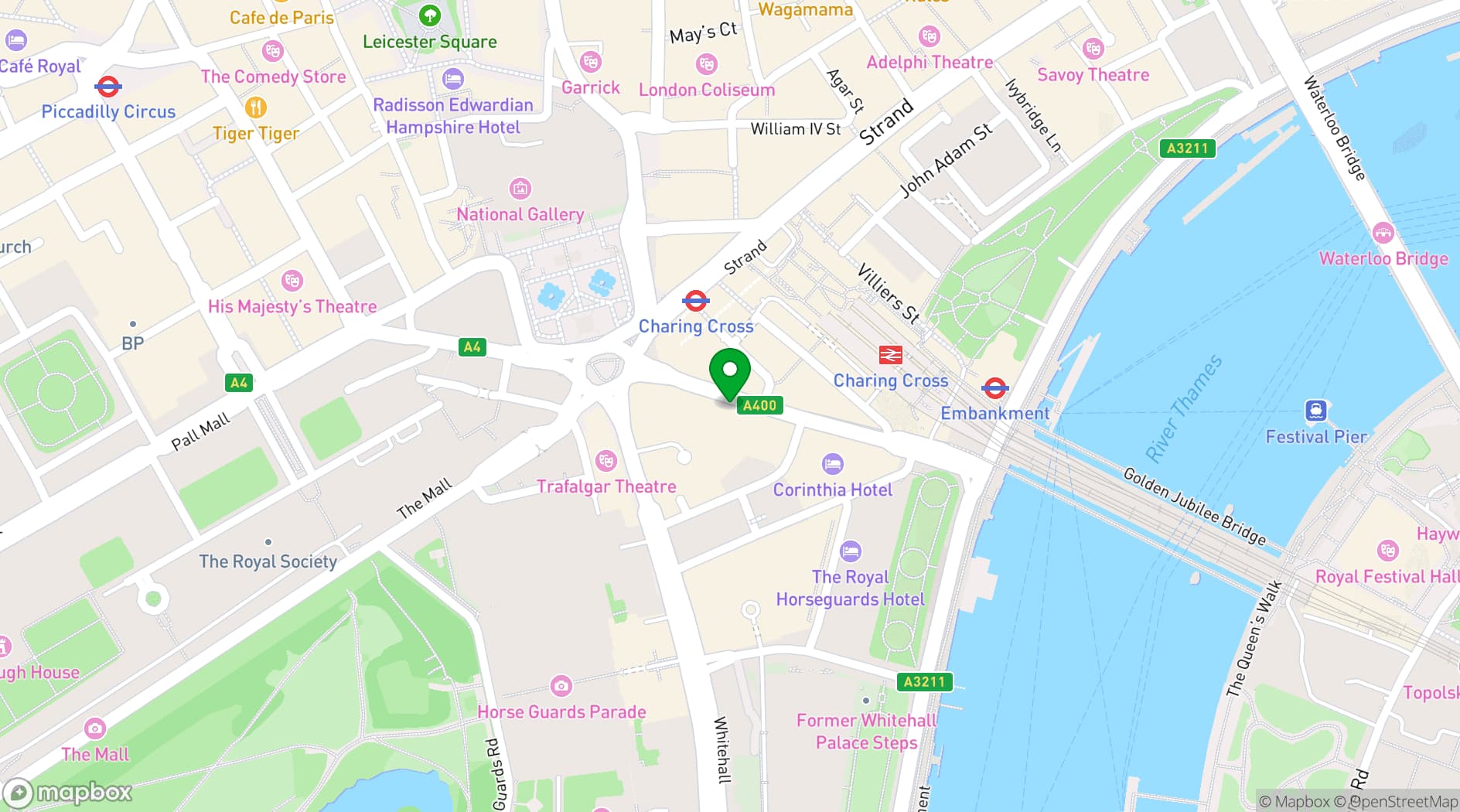 Map showing 8 Northumberland Avenue