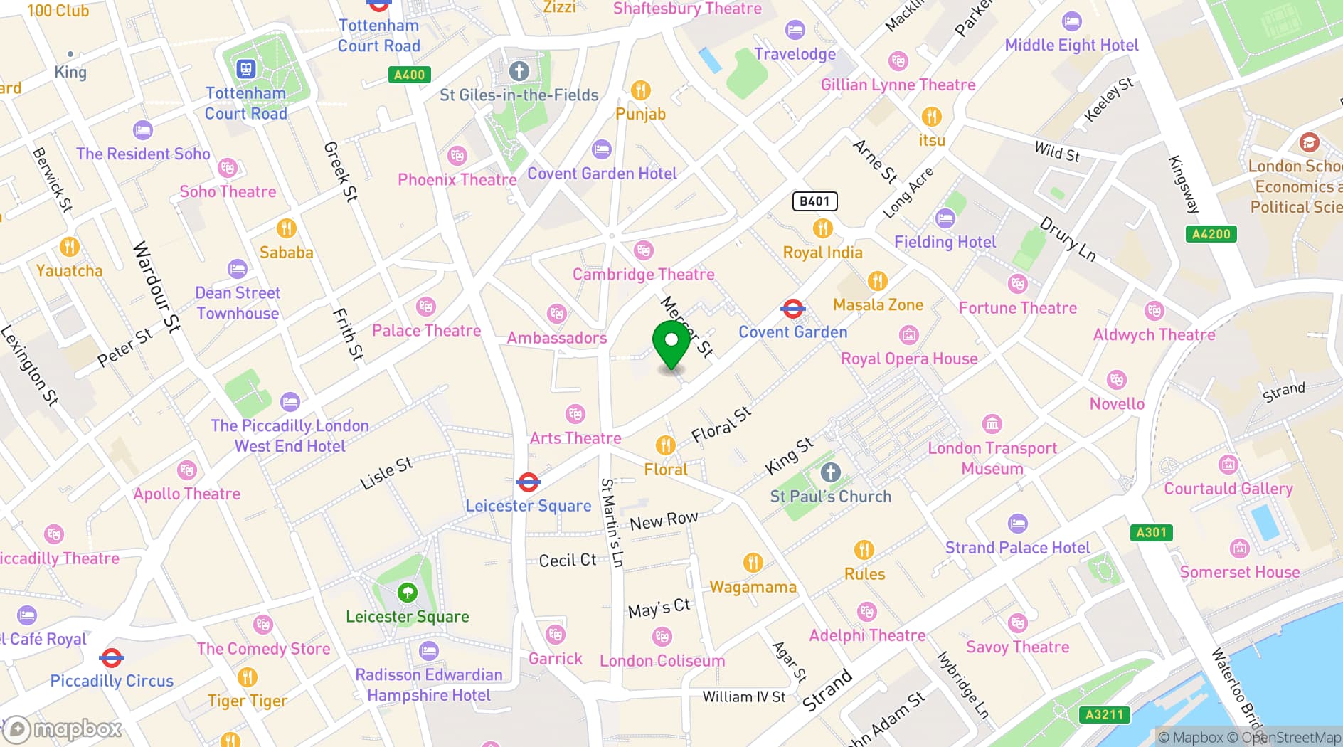 Map showing Fair Shot Cafe