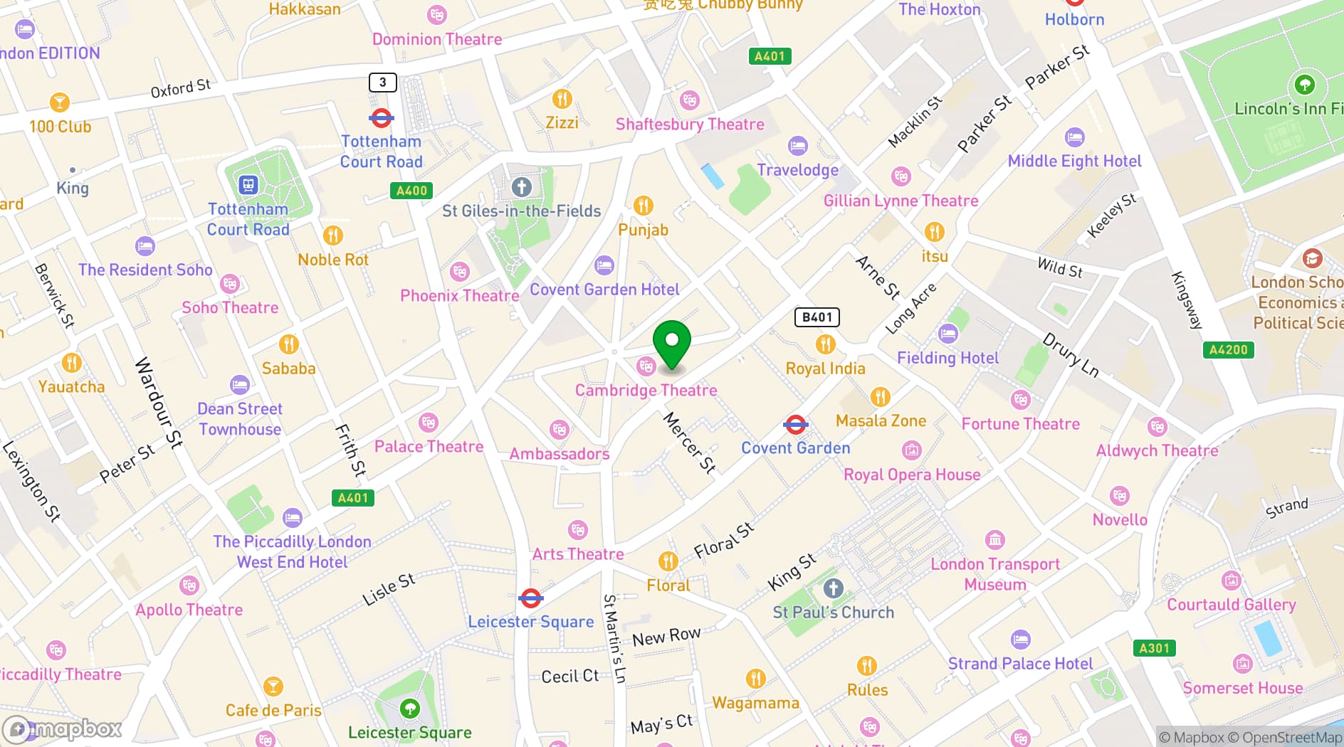 Map showing The Stables