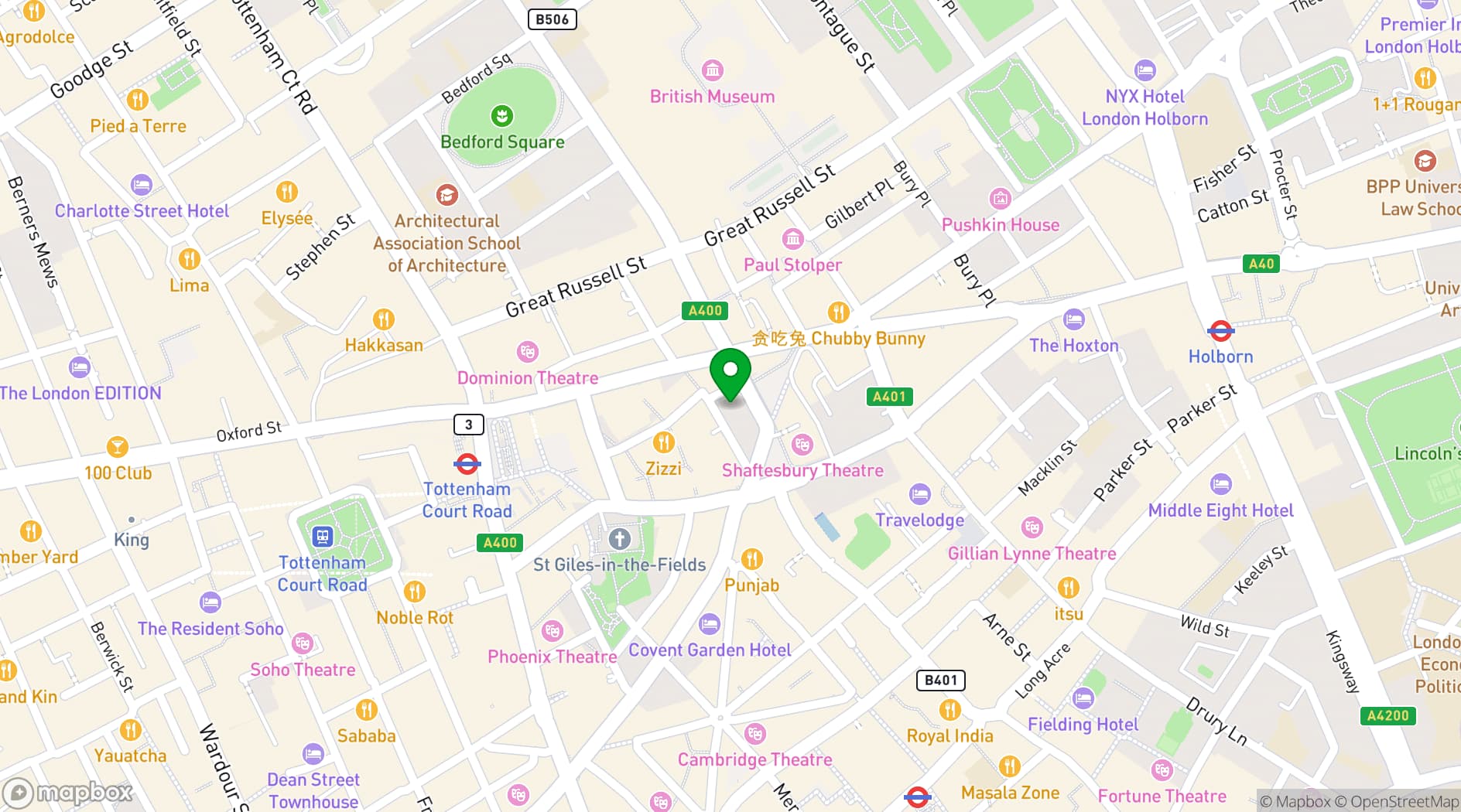 Map showing Impact Dance Studio