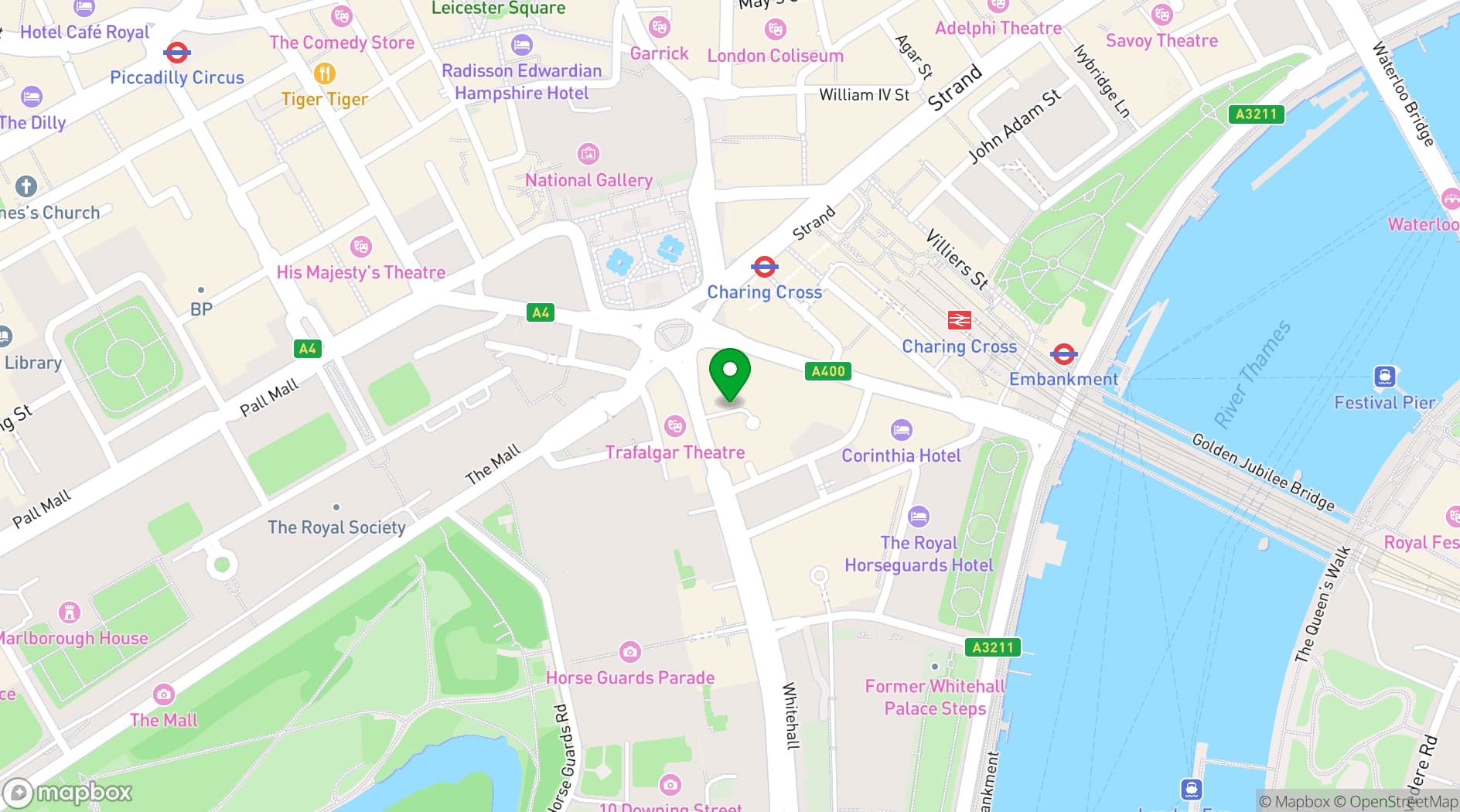 Map showing Walkers of Whitehall