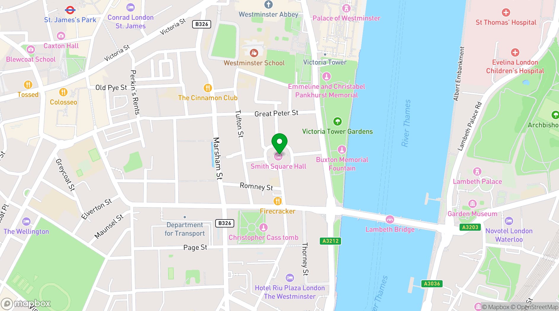 Map showing Sinfonia Smith Square