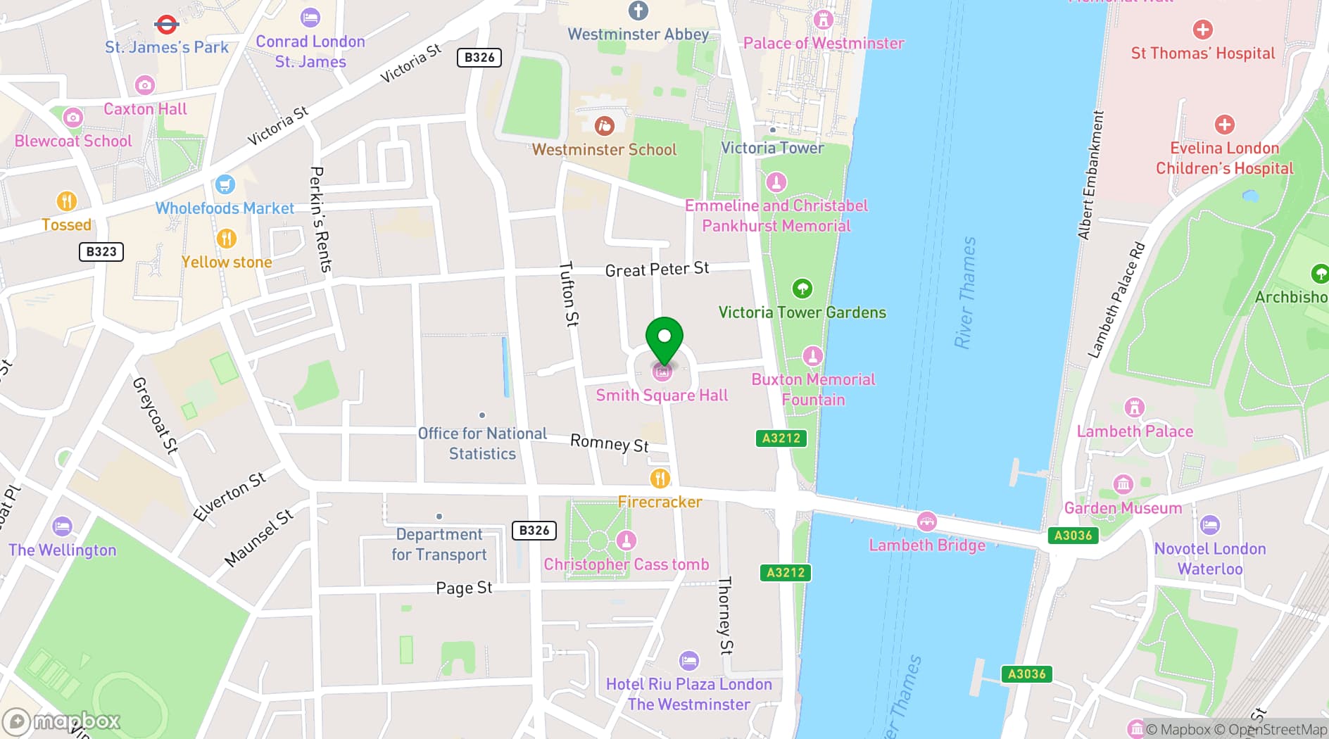 Map showing Sinfonia Smith Square