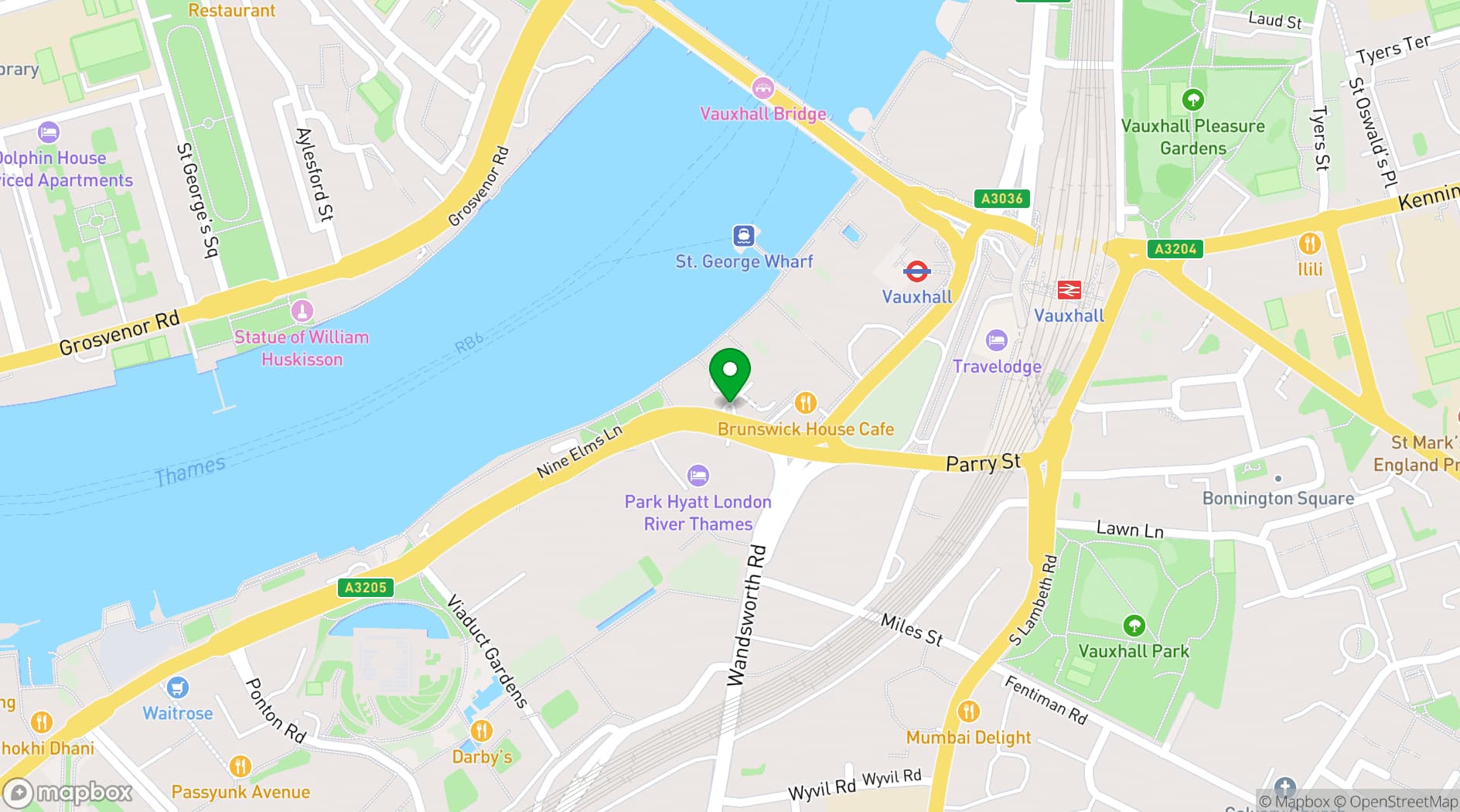 Map showing Penthouse Apartment