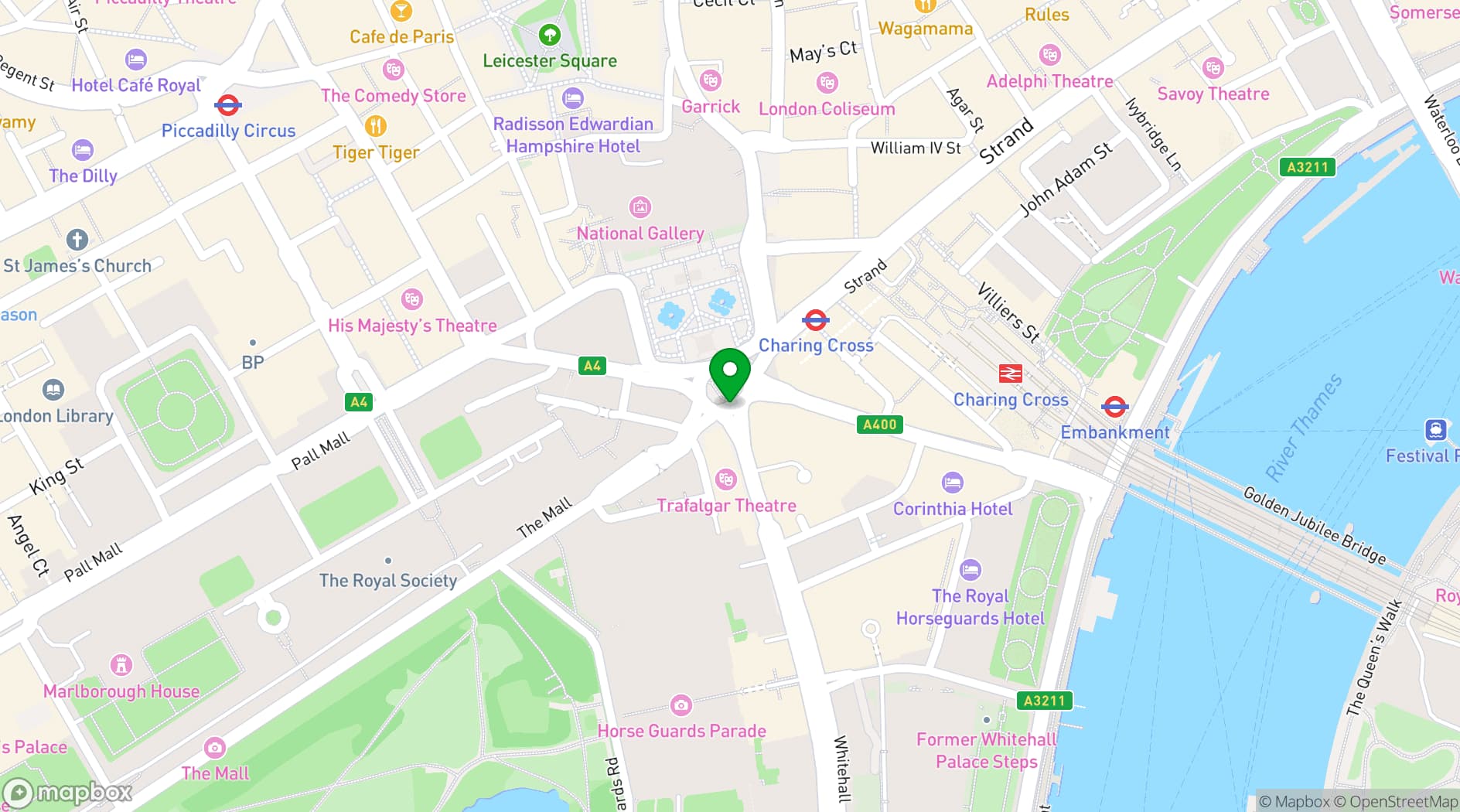 Map showing WC1X 8XZ