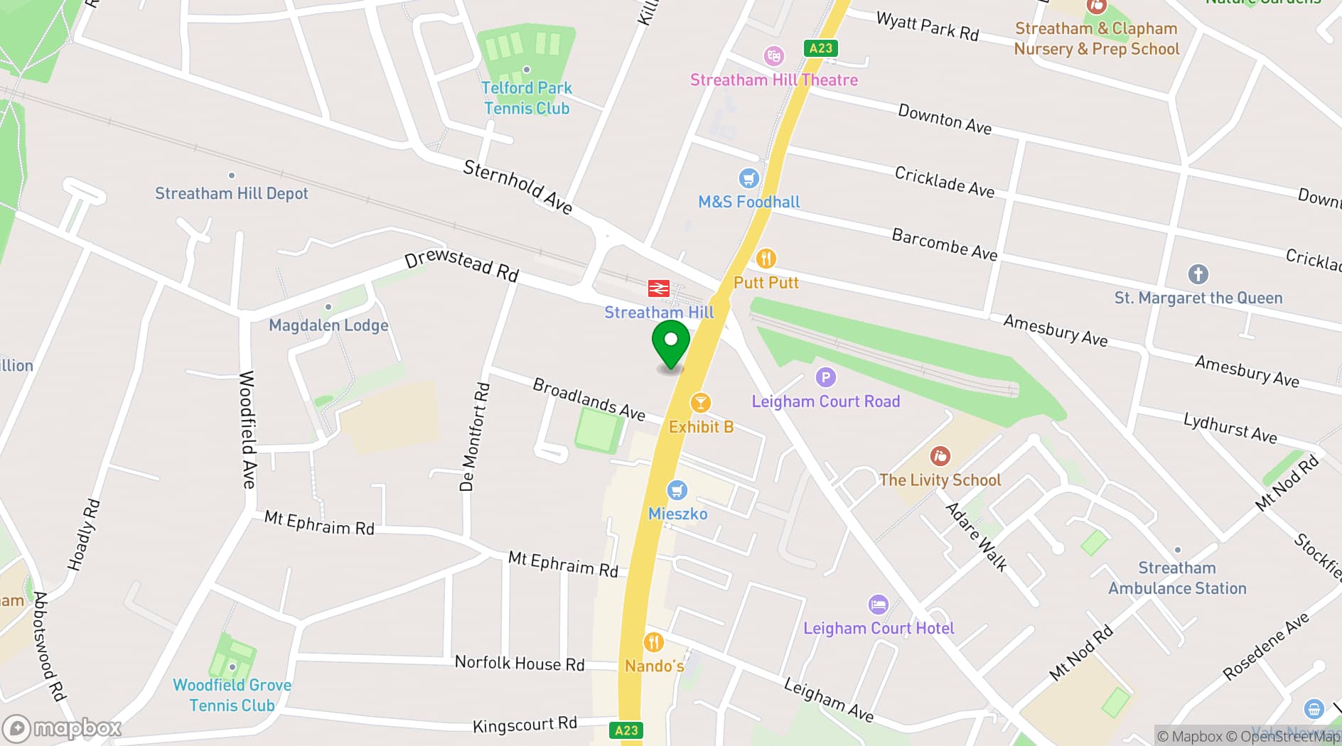 Map showing No.22 Kitchen & Bar