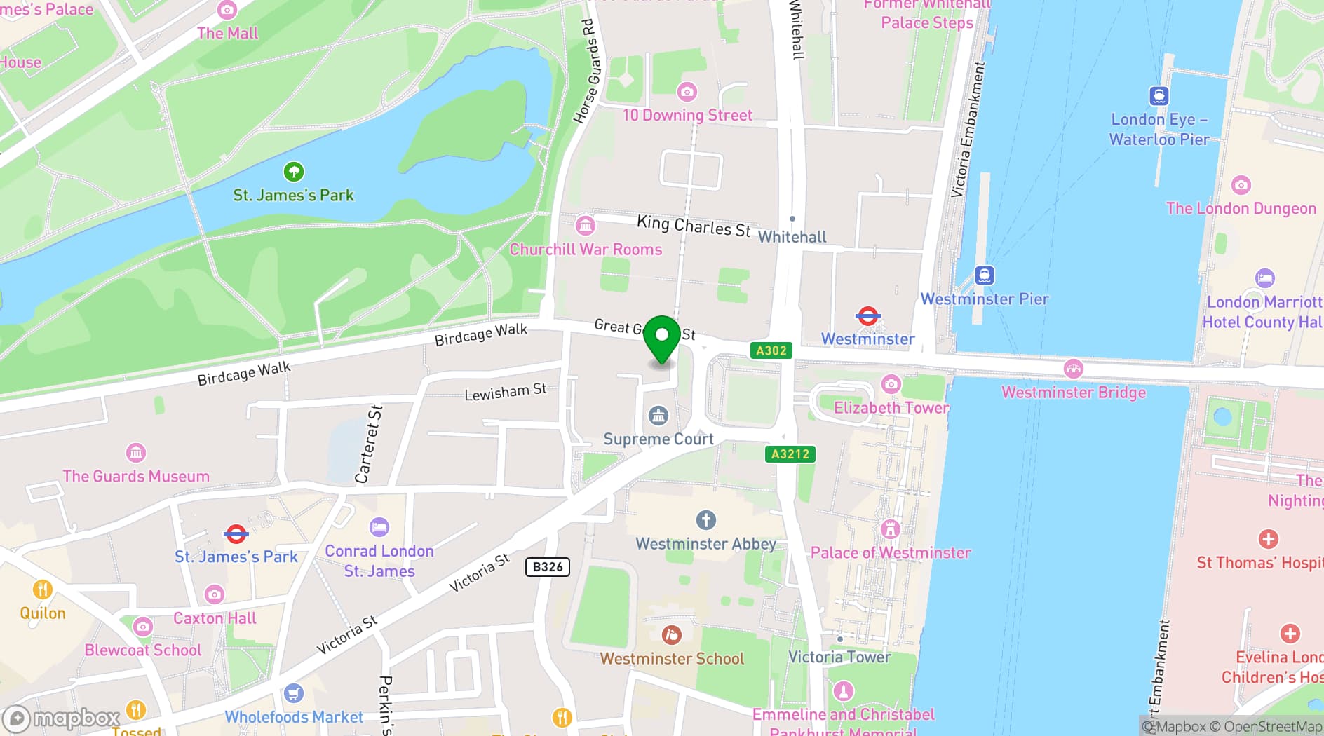 Map showing Surveyors House