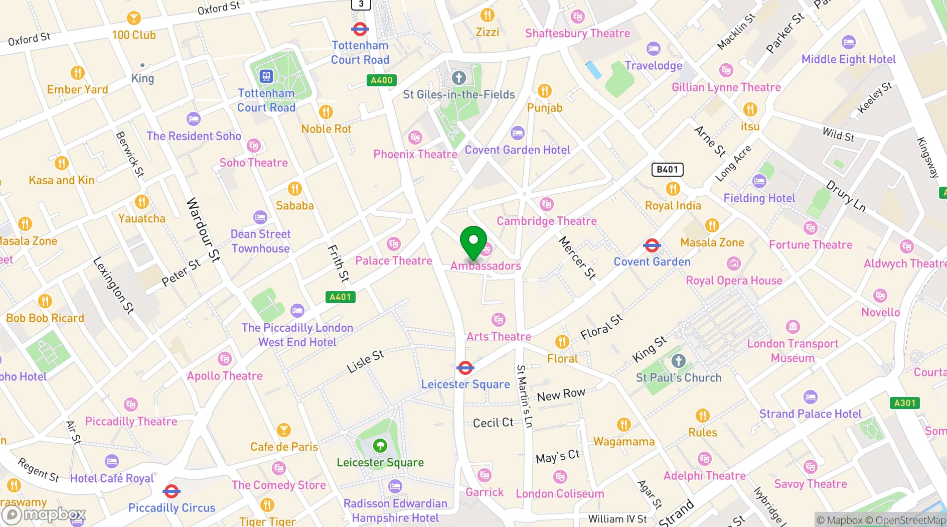 Map showing The IVY West Street