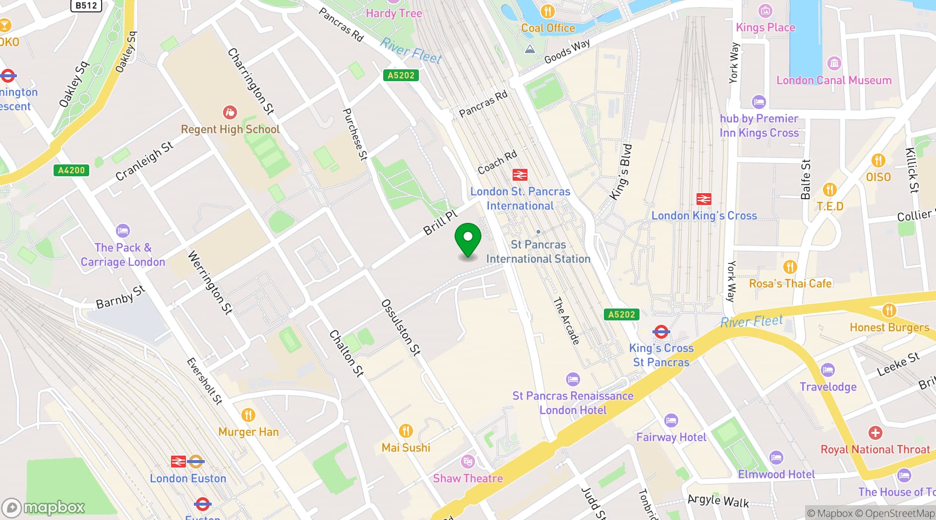 Map showing The Francis Crick Institute