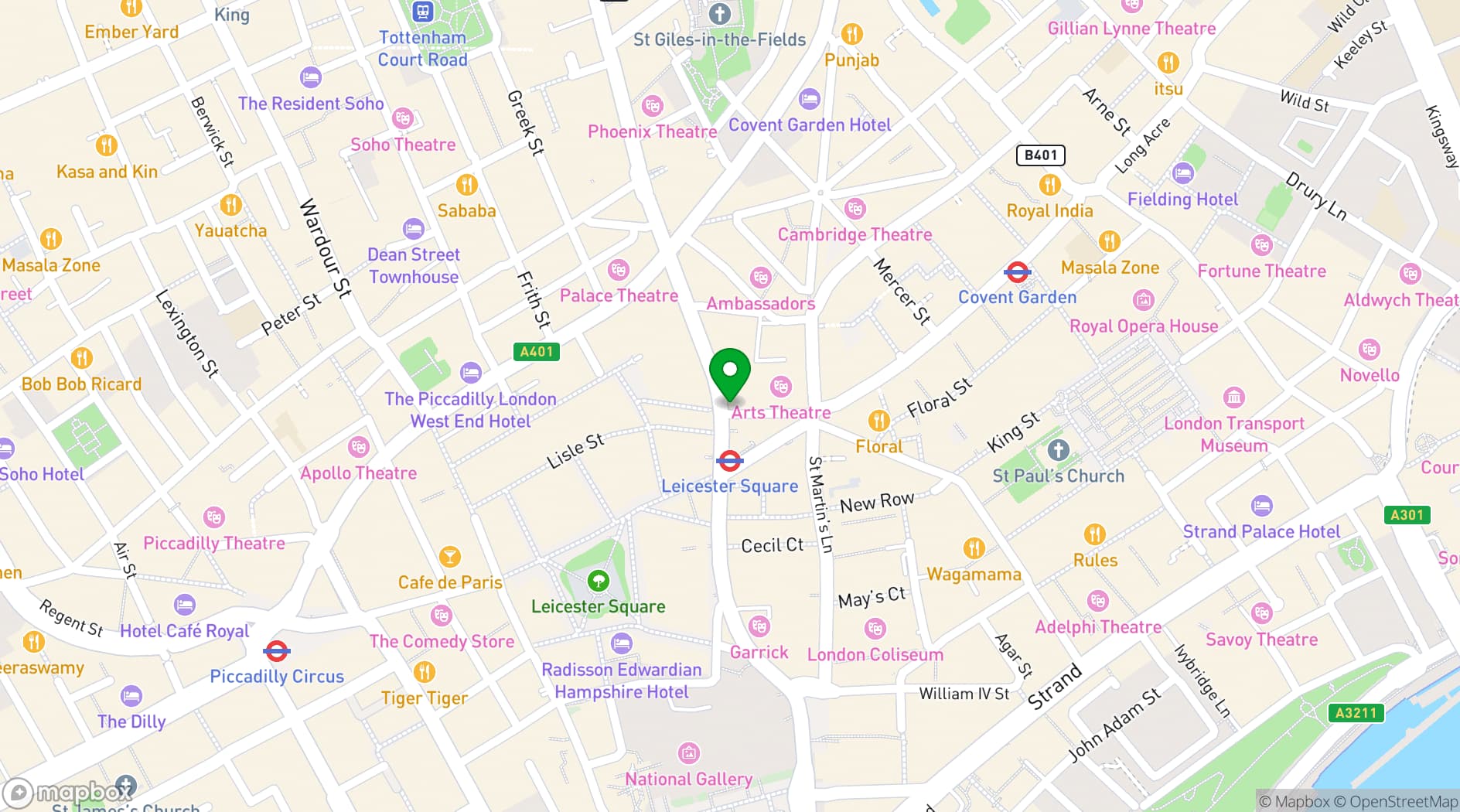 Map showing Donutelier