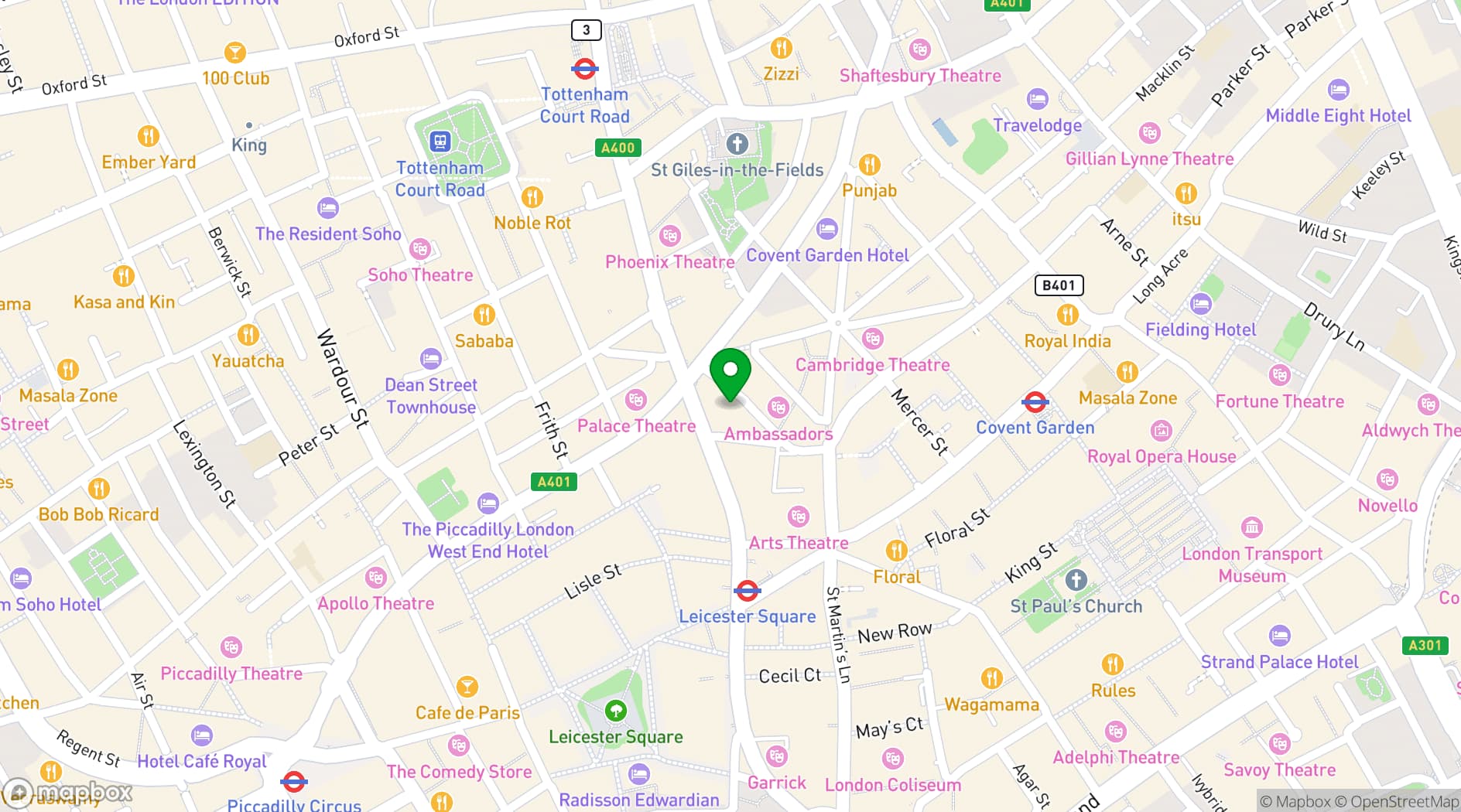 Map showing House of Louie