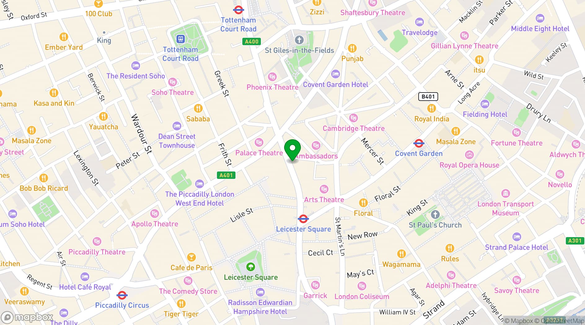 Map showing Baaria - Italian Café, Wine and Cocktail Bar