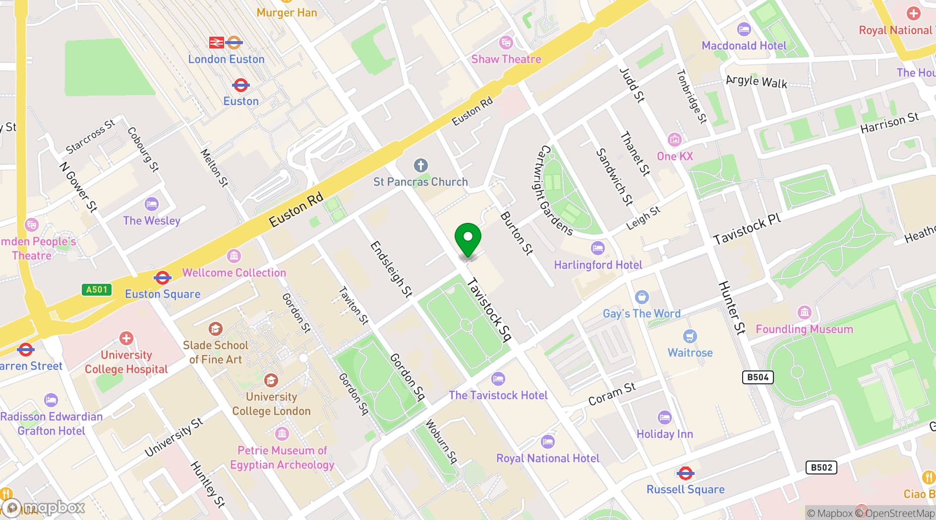 Map showing BMA House