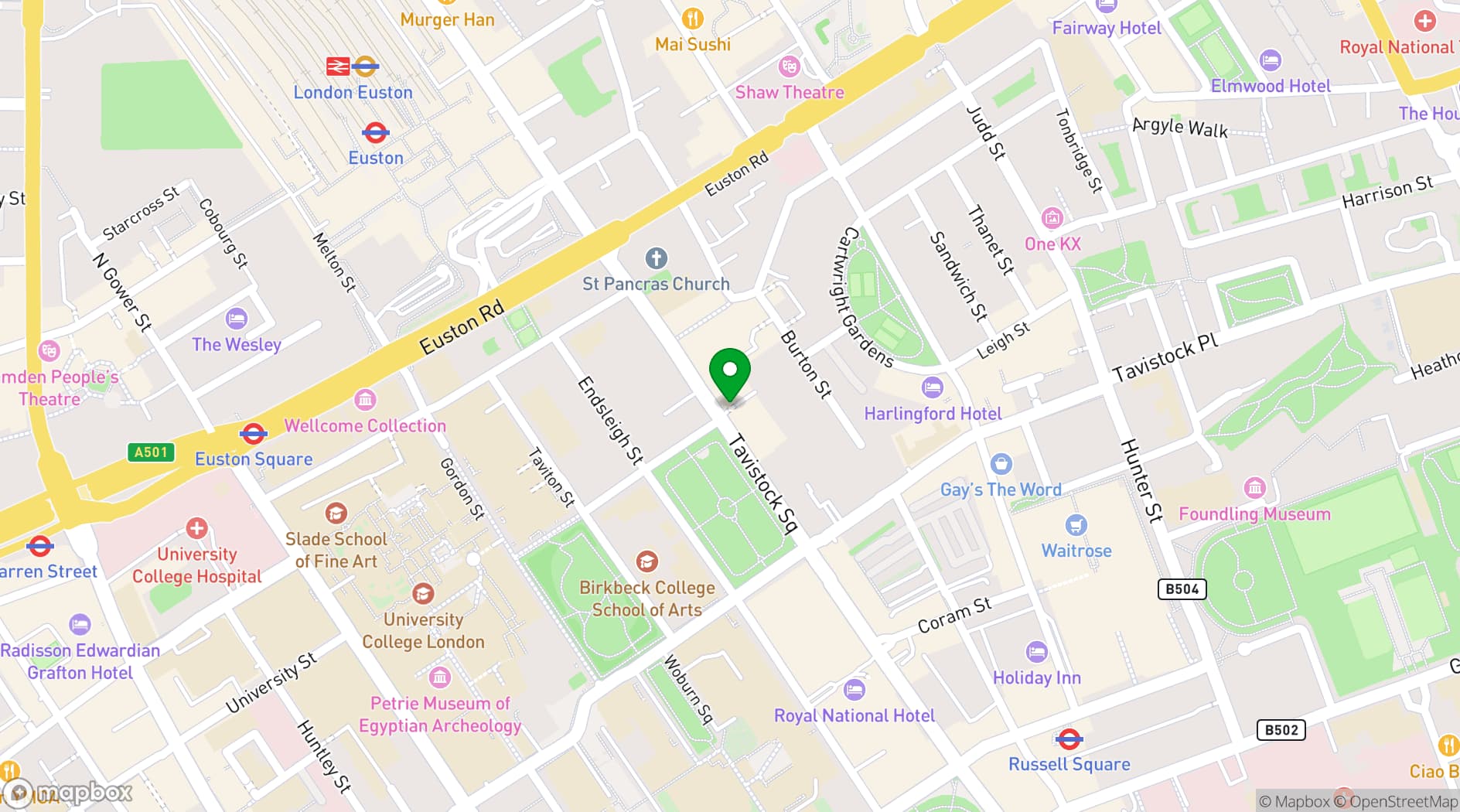 Map showing BMA House