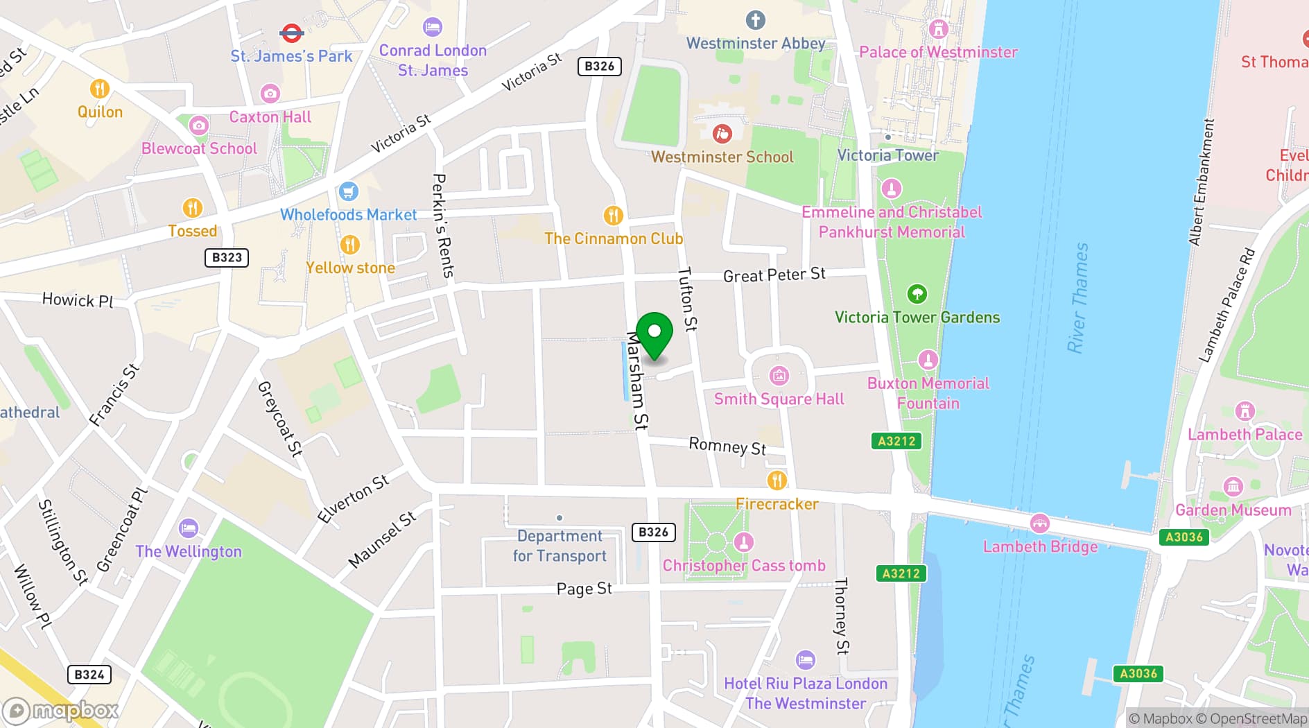 Map showing Emmanuel Centre
