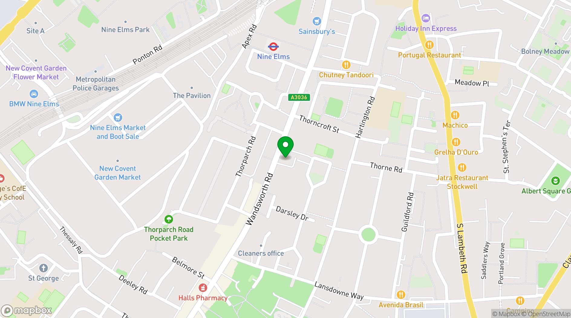 Map showing Lansdowne Green Community Centre