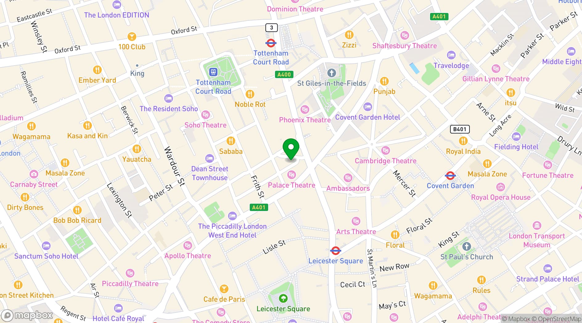 Map showing The Spice of Life