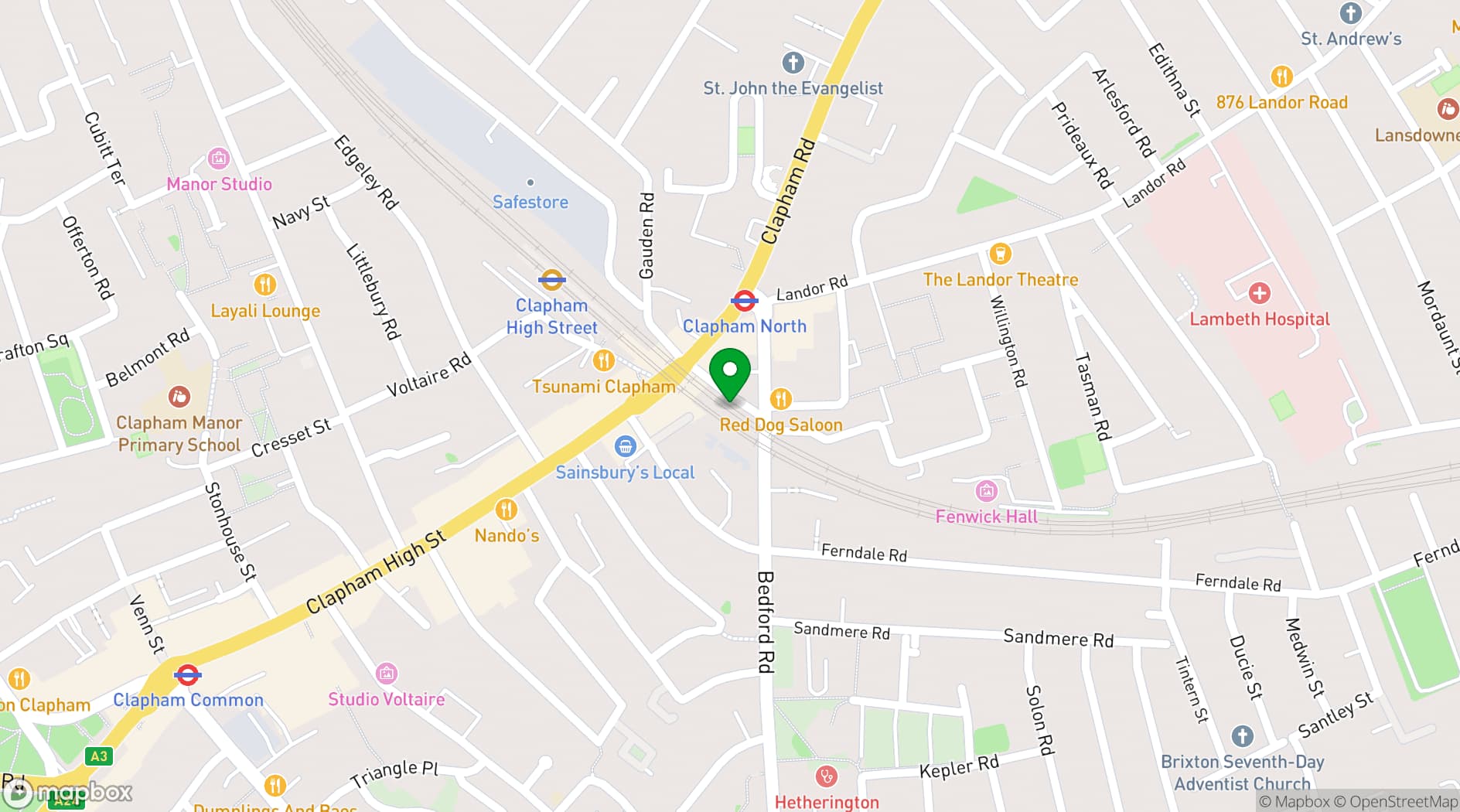 Map showing Last Days of Disco