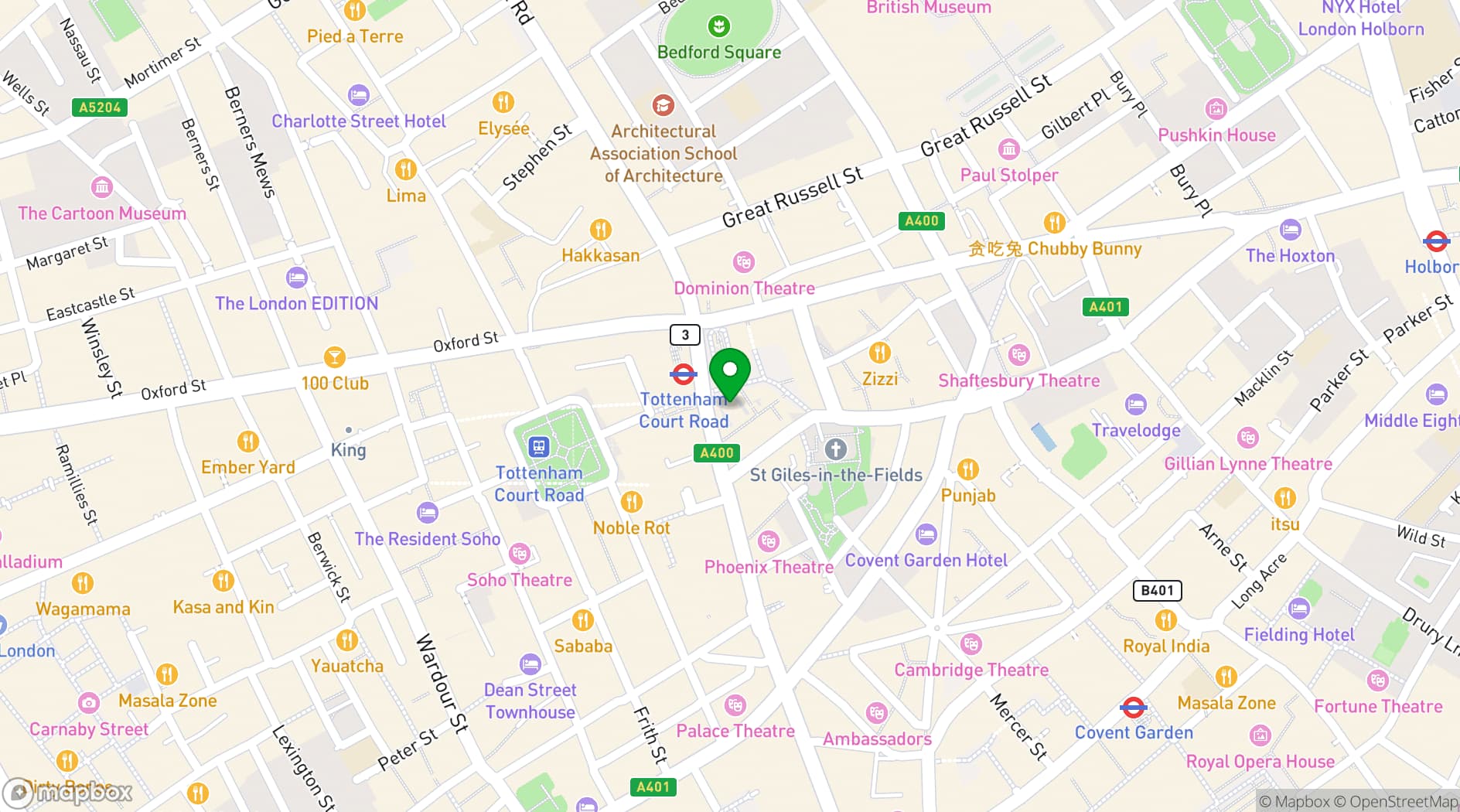 Map showing HERE at Outernet