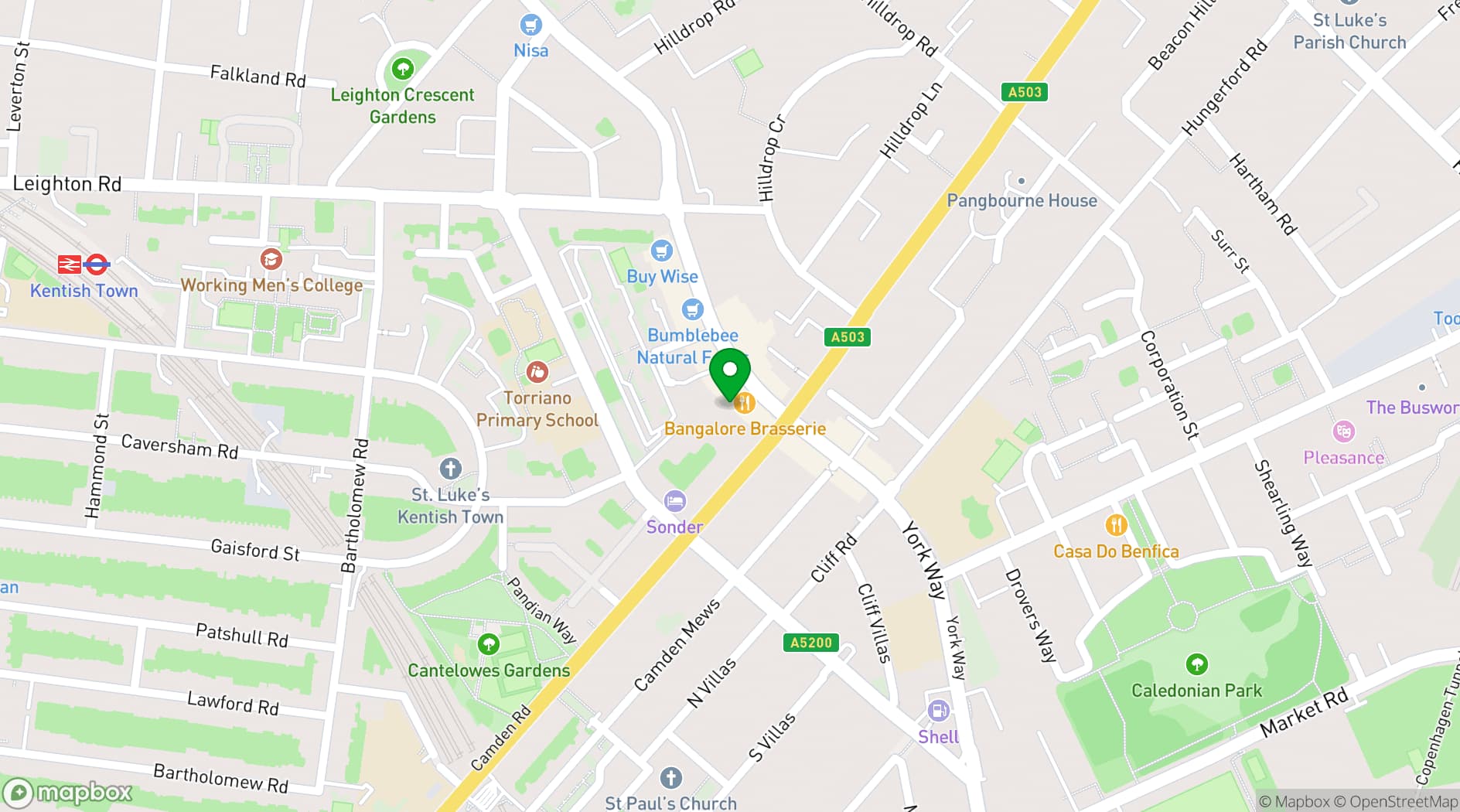 Map showing FOMO London