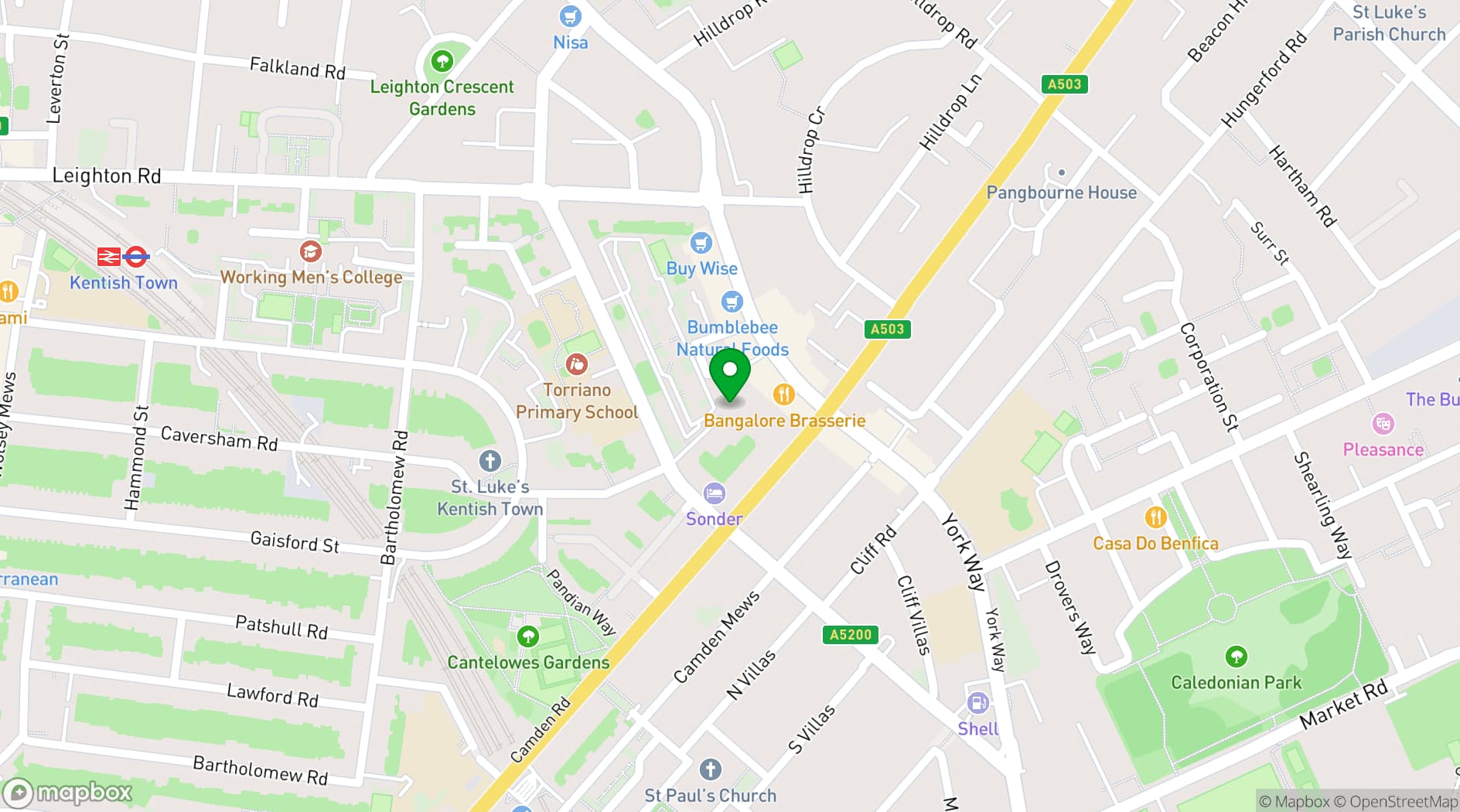 Map showing Pirate Camden