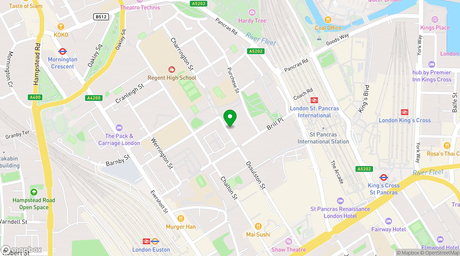 Map showing Somers Town Community Association