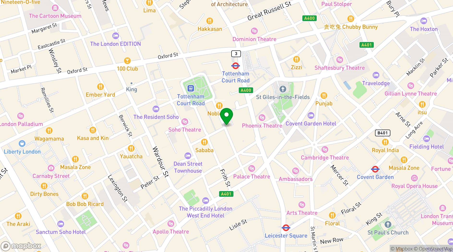 Map showing The Little Scarlet Door