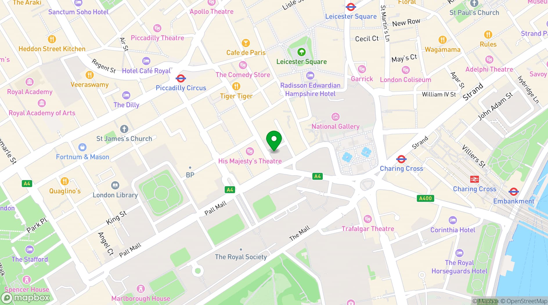 Map showing Bardot St James