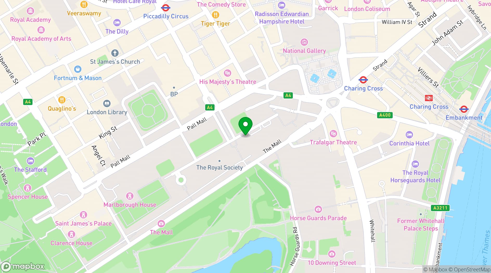 Map showing Carlton, Terrace & Garden